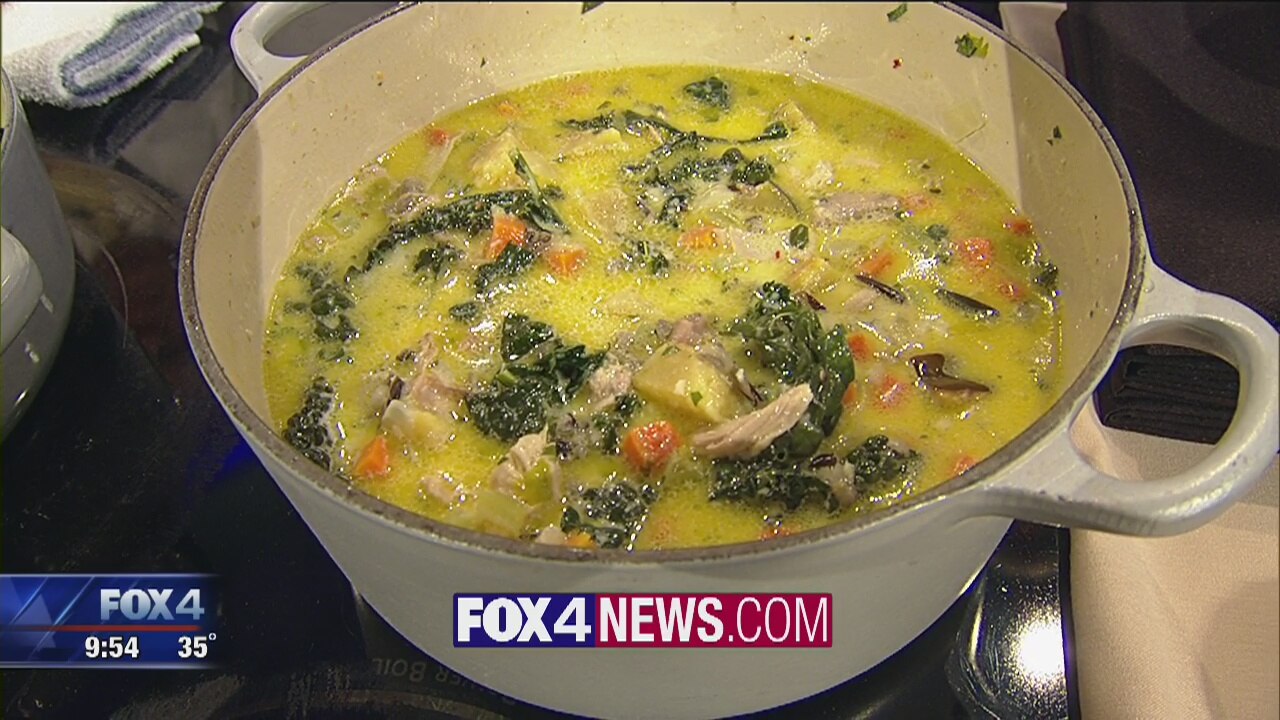 Chicken, Acorn Squash and Wild Rice Soup