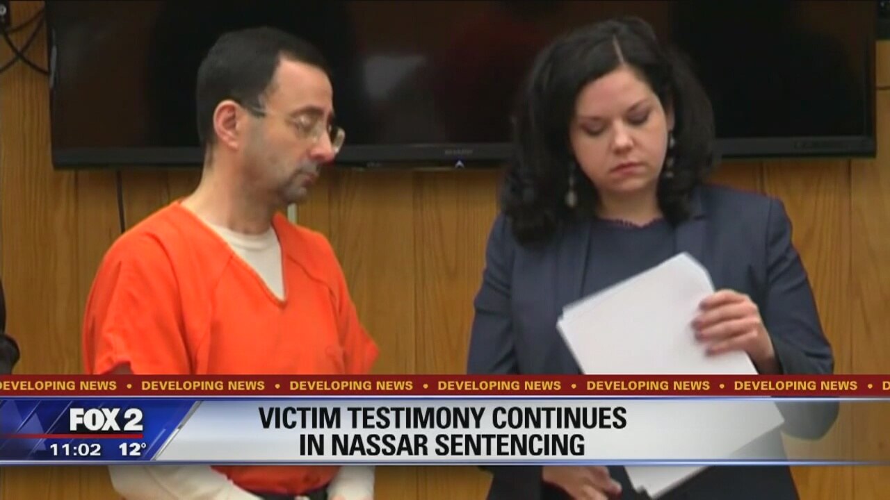 Chilling testimony against Larry Nassar continues as dozens speak out