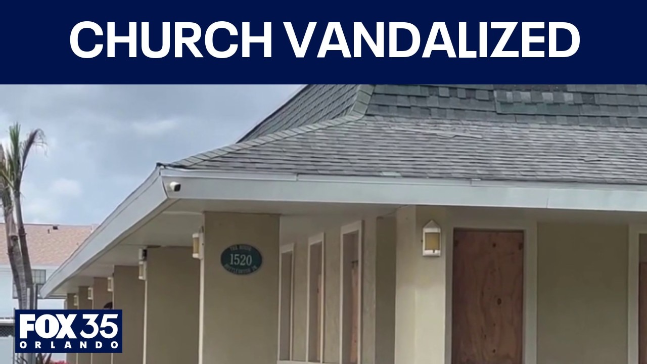 Florida man allegedly hurled brick through multiple church windows