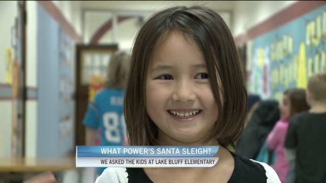 What powers Santa`s sleigh? We asked kids at Lake Buff Elementary