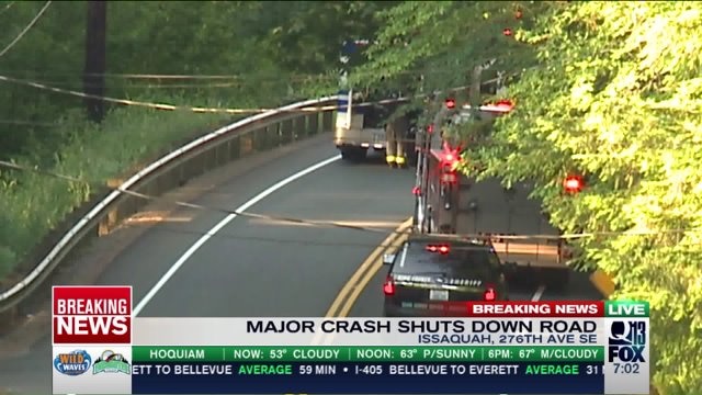 Major head-on crash shuts down road south of Issaquah | FOX 13 Seattle
