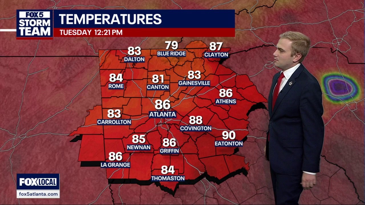 Tuesday midday weather forecast