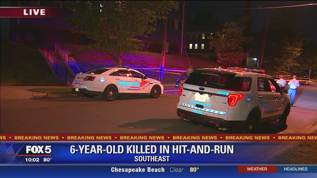 6-year-old boy killed in hit-and-run in SE DC