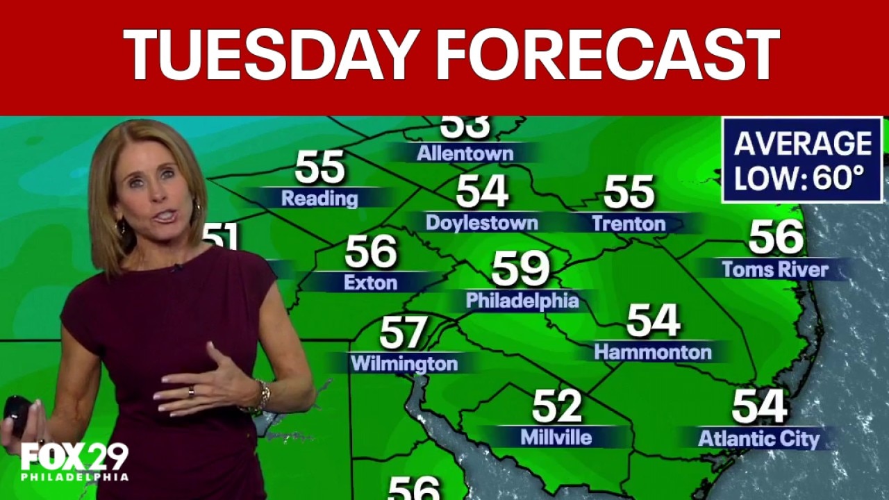 Philadelphia weather: Tuesday evening forecast