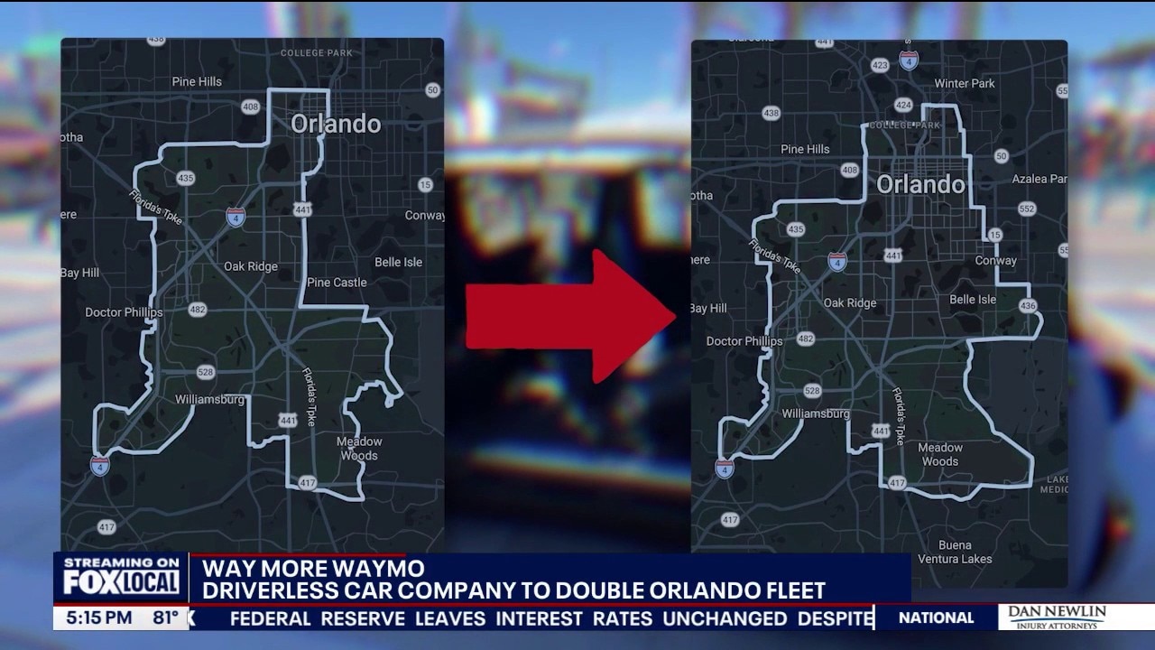 Waymo adding more cars, pickup locations in Orlando