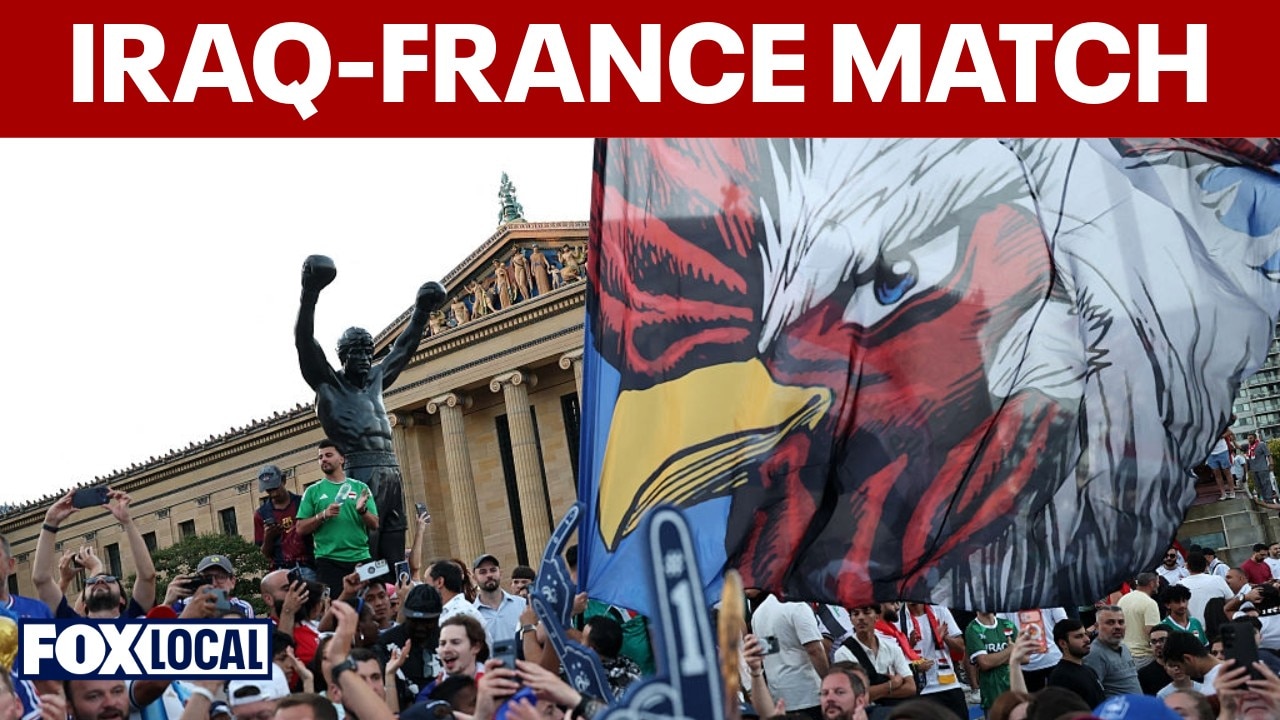 World Cup 2026 fans rally at Philadelphia Art Museum ahead of Iraq-France match