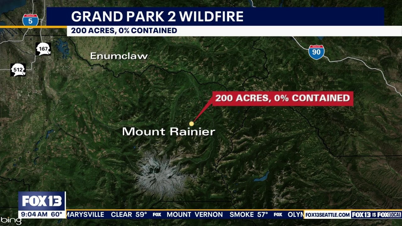 Grand Park 2 wildfire: 200 acres, 0% contained near Mount. Rainier