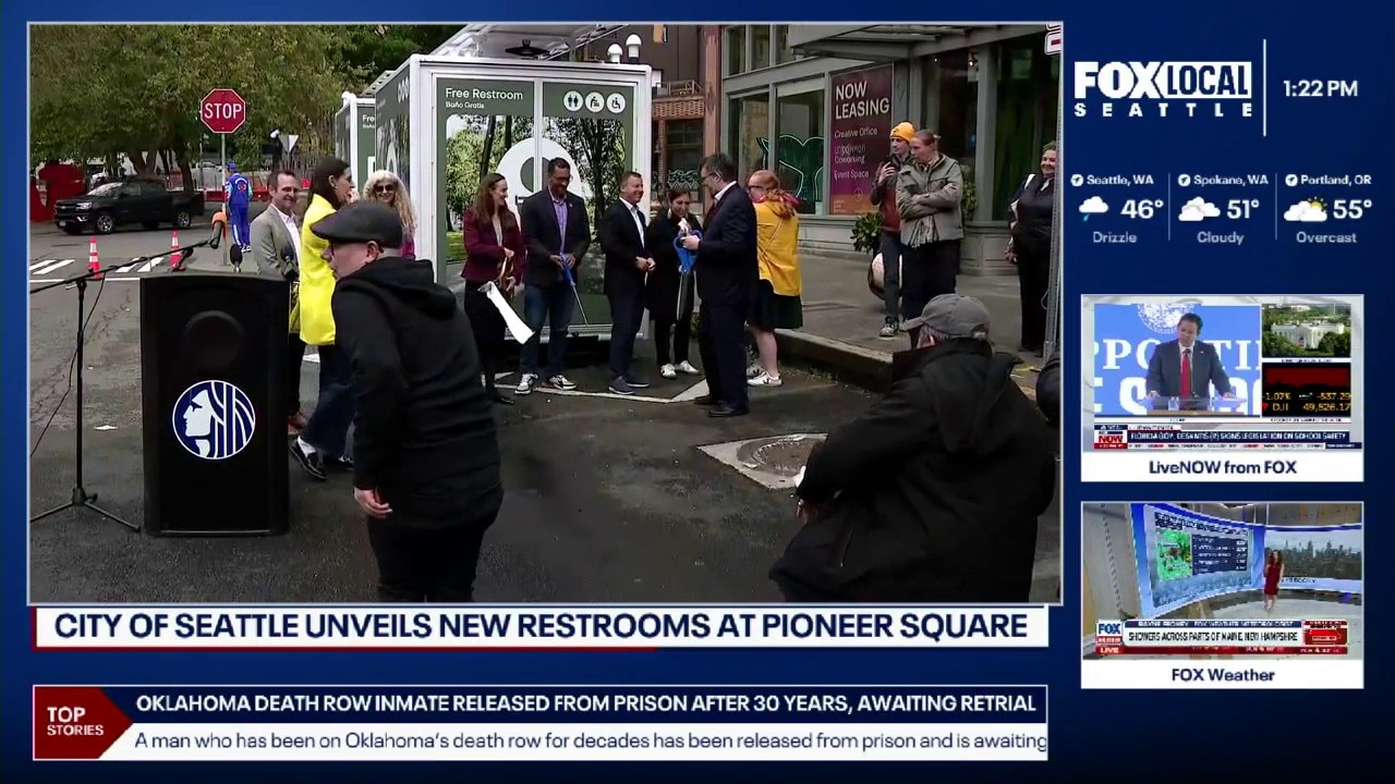 New restrooms open in Seattle's Pioneer Square, SoDo