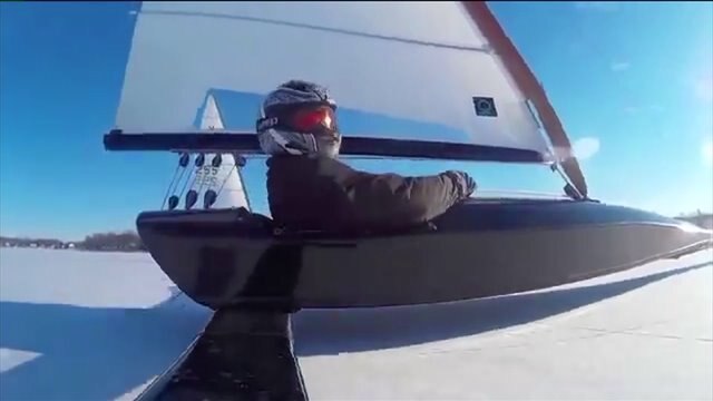 See an ice boat in action!