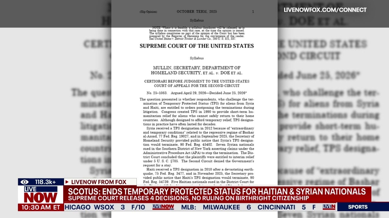 SCOTUS ends TPS for Haitian & Syrian Nationals 