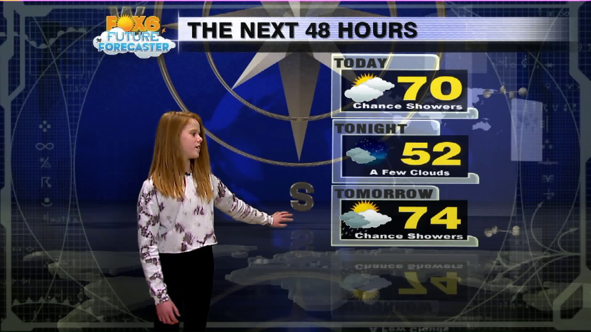 Izzy Seatz does the weather