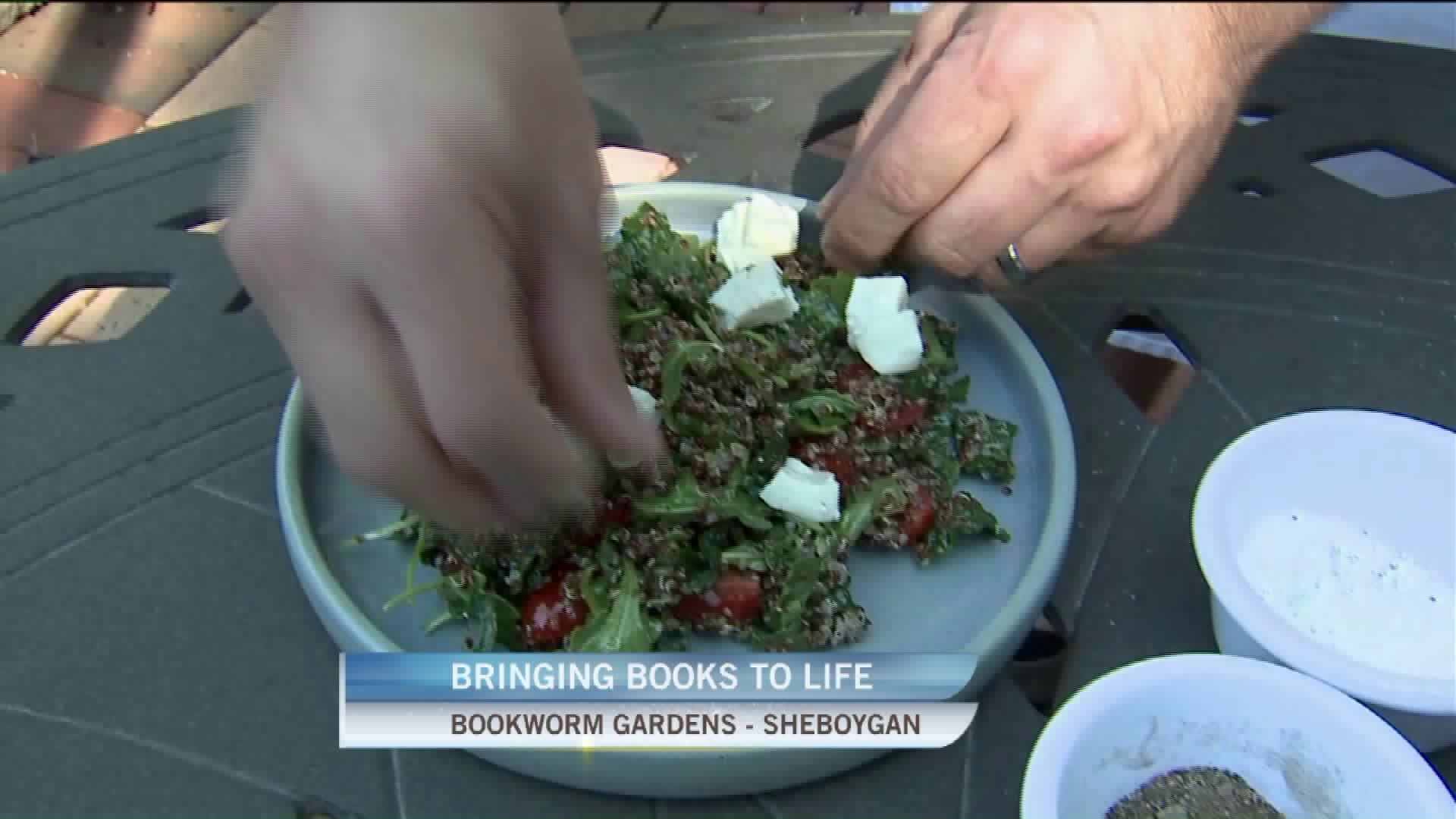 Making a salad from the garden