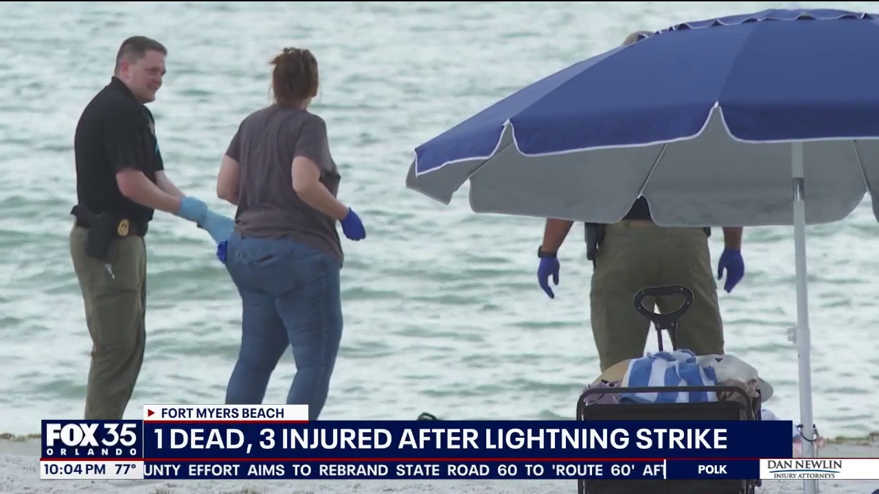 Lightning strike kills 1, hurts 3 in Fort Myers Beach, officials say