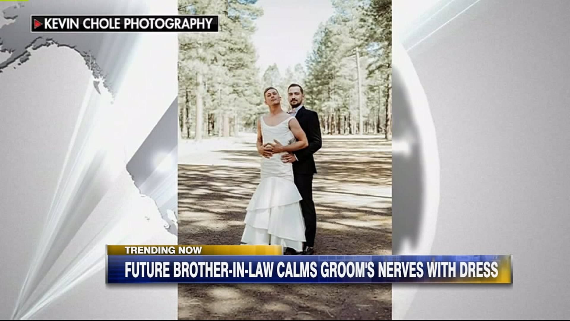 Brother-in-law wears wedding dress
