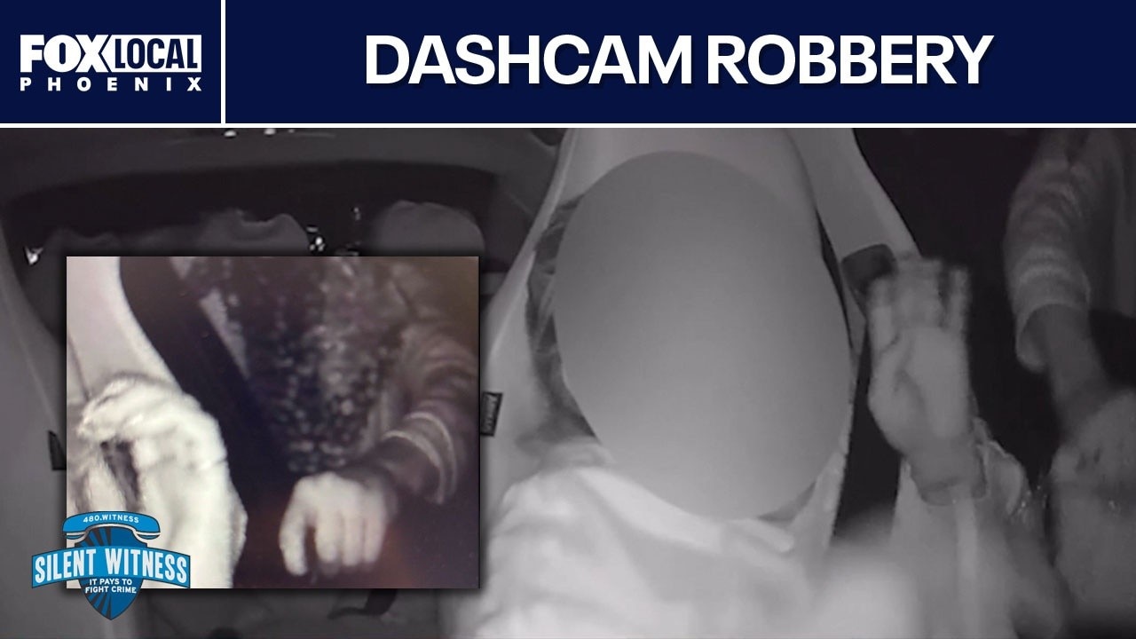 Armed robbery suspect caught on dashcam targeting driver