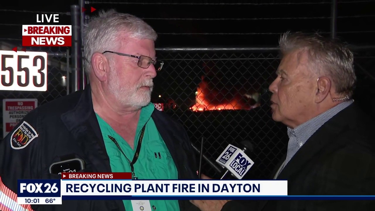 Update on recycling plant fire in Dayton