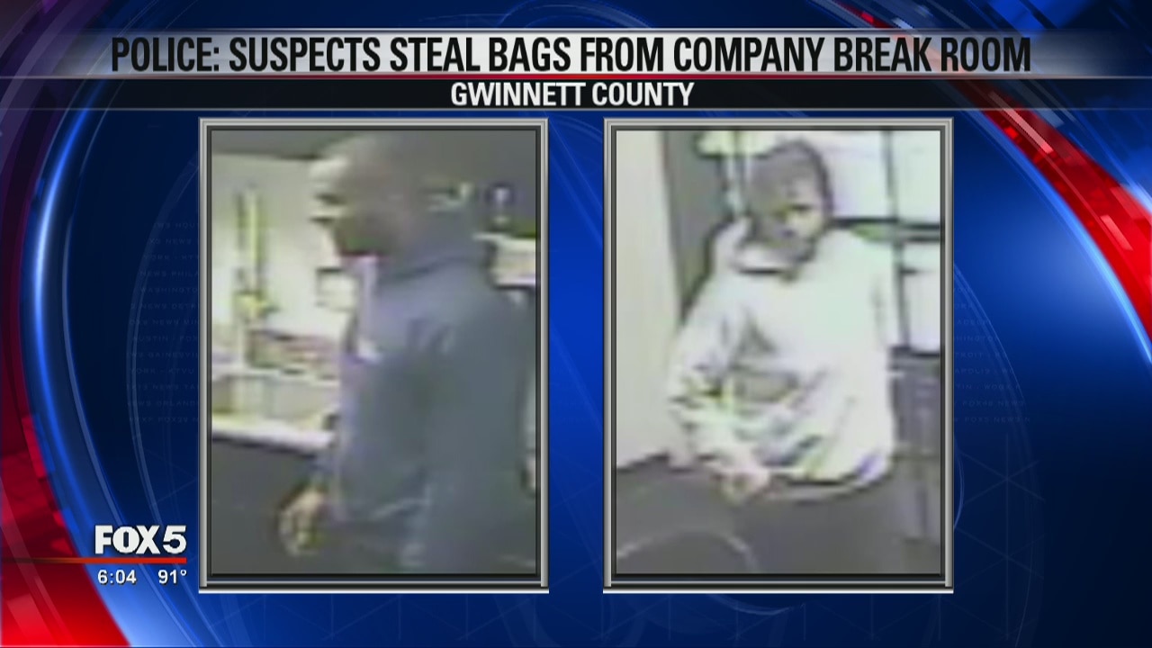 Suspects steal bags from company break room