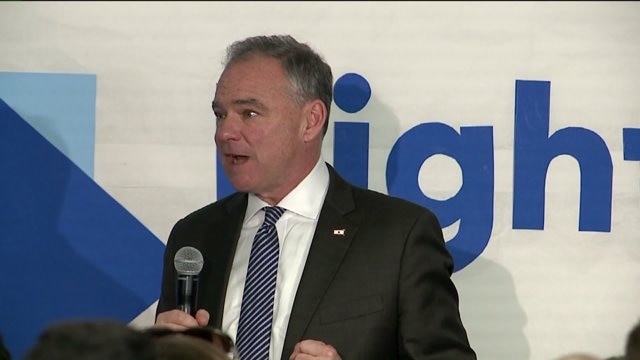 "The stakes are too high:" Democratic V.P. nominee Tim Kaine rallies supporters in Milwaukee