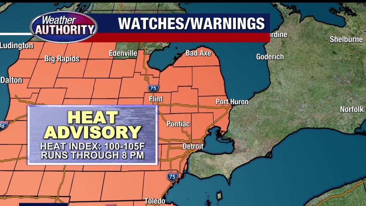 Heat advisory continues in Michigan