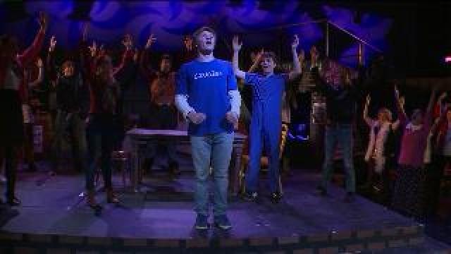 Tony enjoys a performance of Godspell