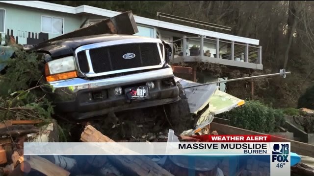 2 homes damaged in landslide; hill still unstable