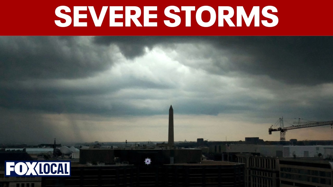 Severe storms drench DC area as heavy rain and strong winds move through