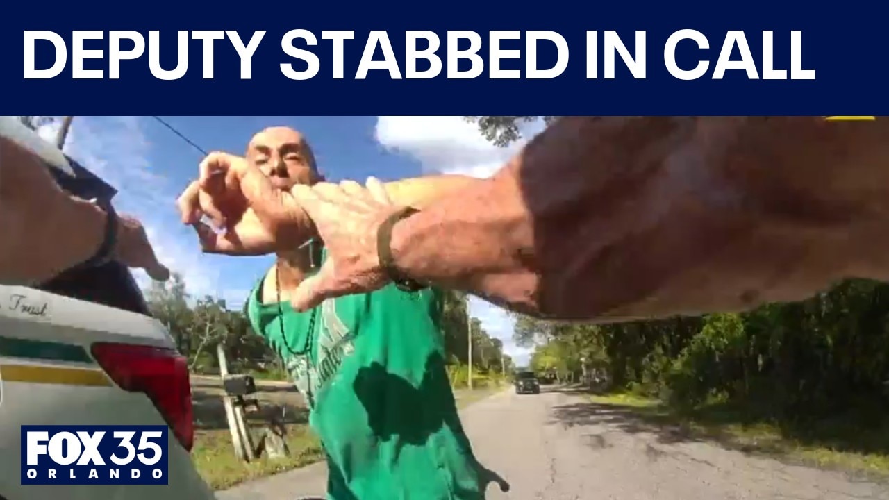 Watch: Florida deputy ambushed, stabbed on call