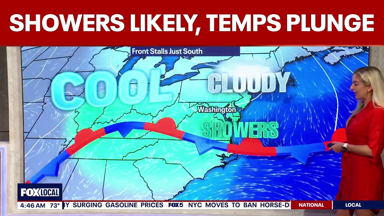 DC weather: Thursday showers likely as temperatures plunge nearly 30 degrees