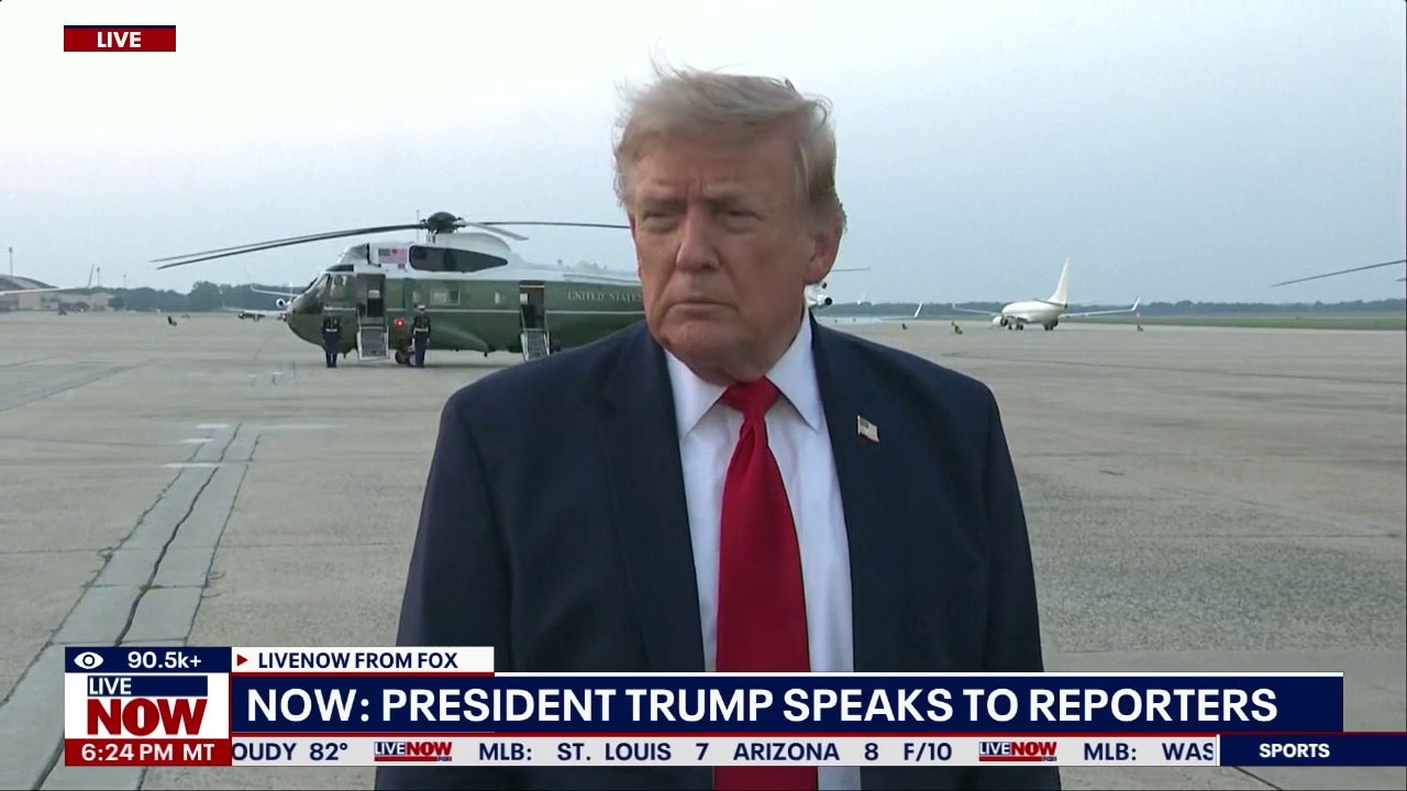 Trump speaks after attending World Cup final
