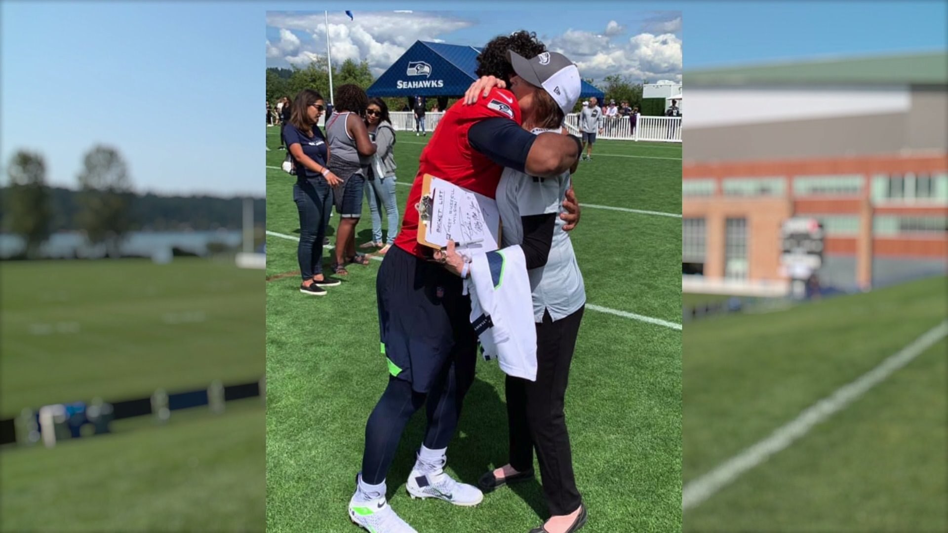 Son surprises Yakima woman who has cancer with chance to meet Russell Wilson