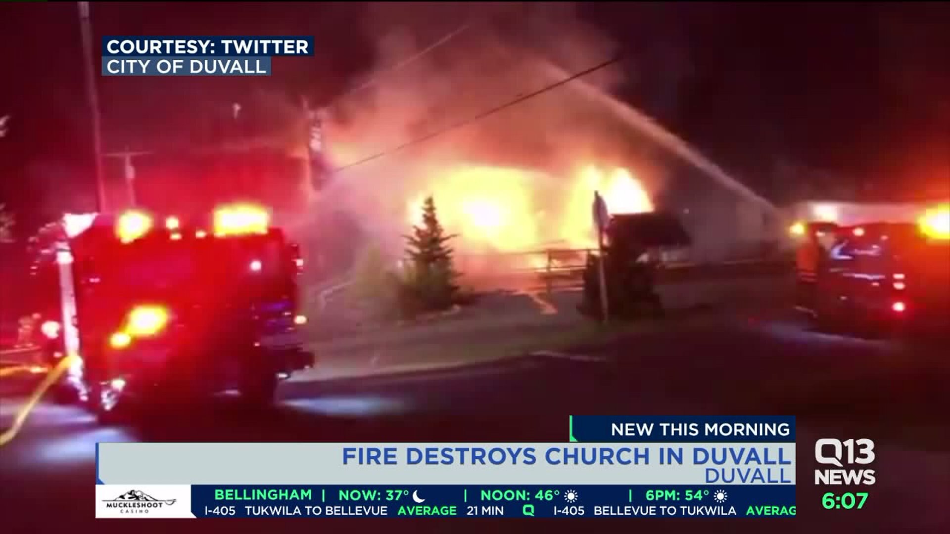 Fire destroys church in Duvall