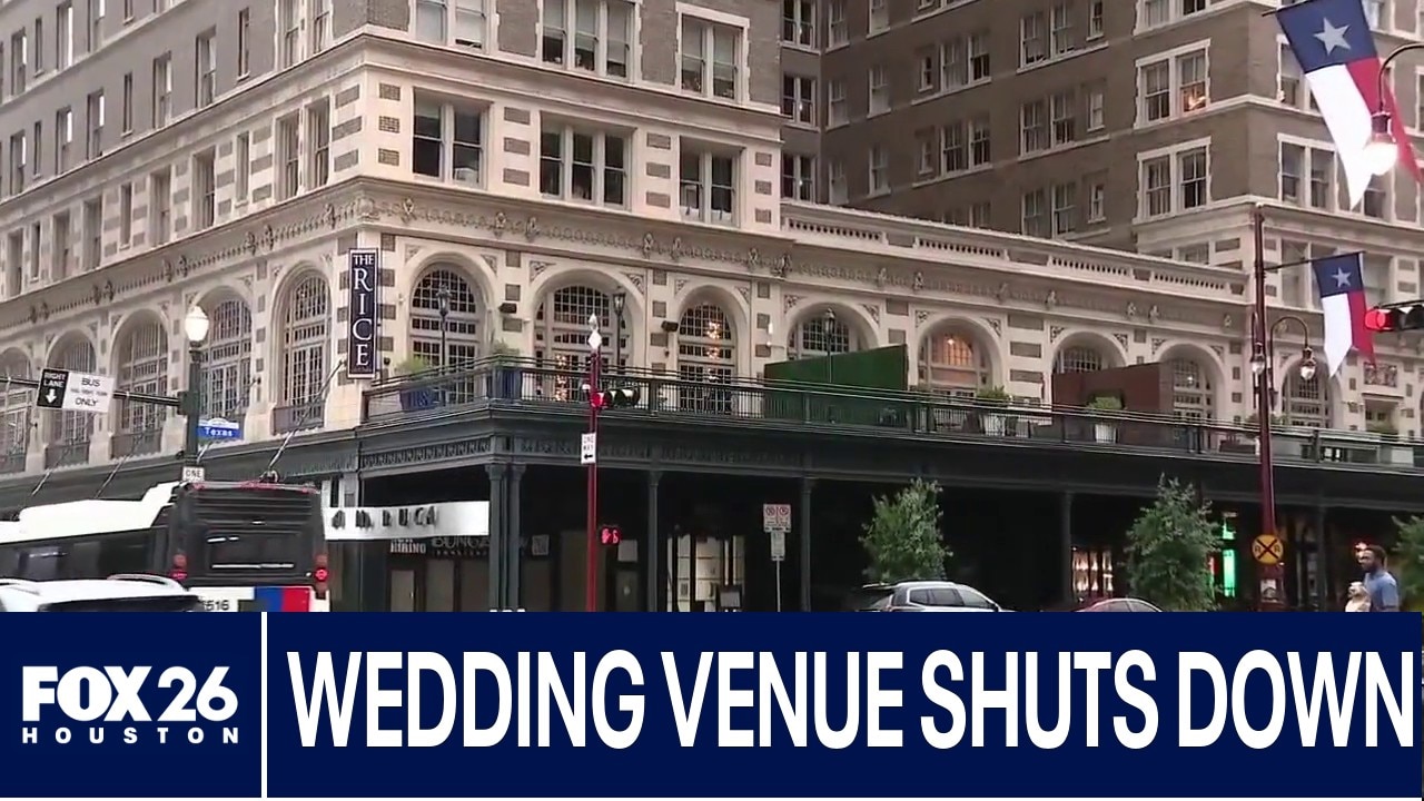 Bride reacts to sudden wedding venue shutdown in Houston