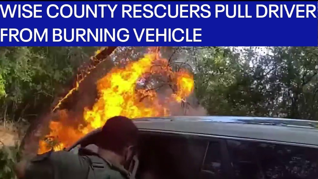 Wise County rescuers pull driver from burning vehicle