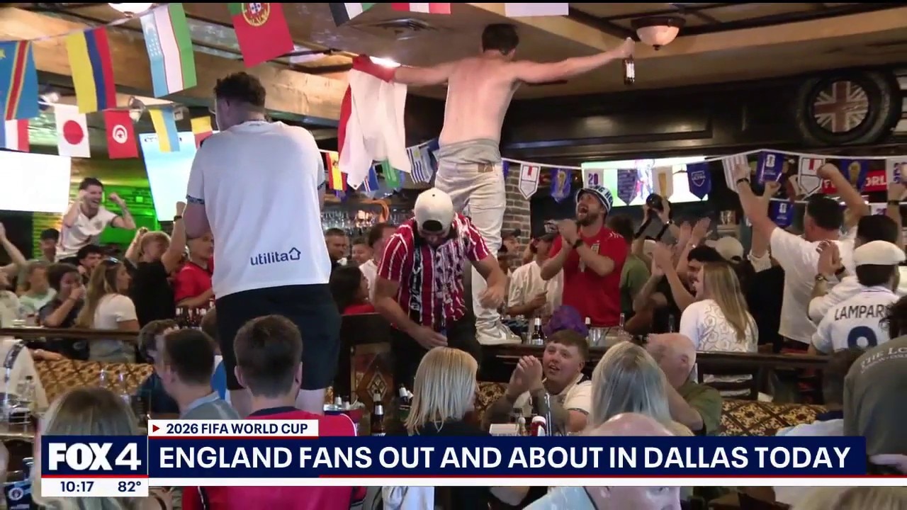 England fans in Dallas ahead of match against Croatia