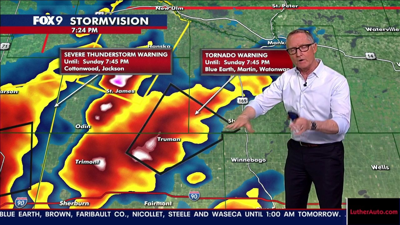 Tornado warning for Martin County until 7:45 p.m.