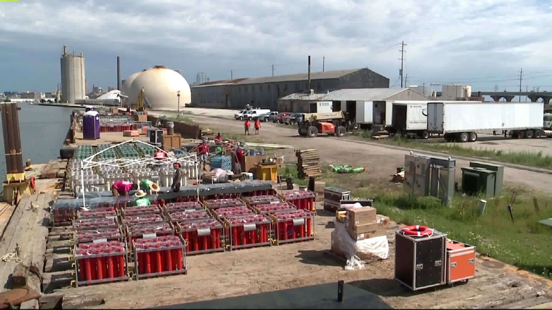 U.S. Bank Fireworks preps