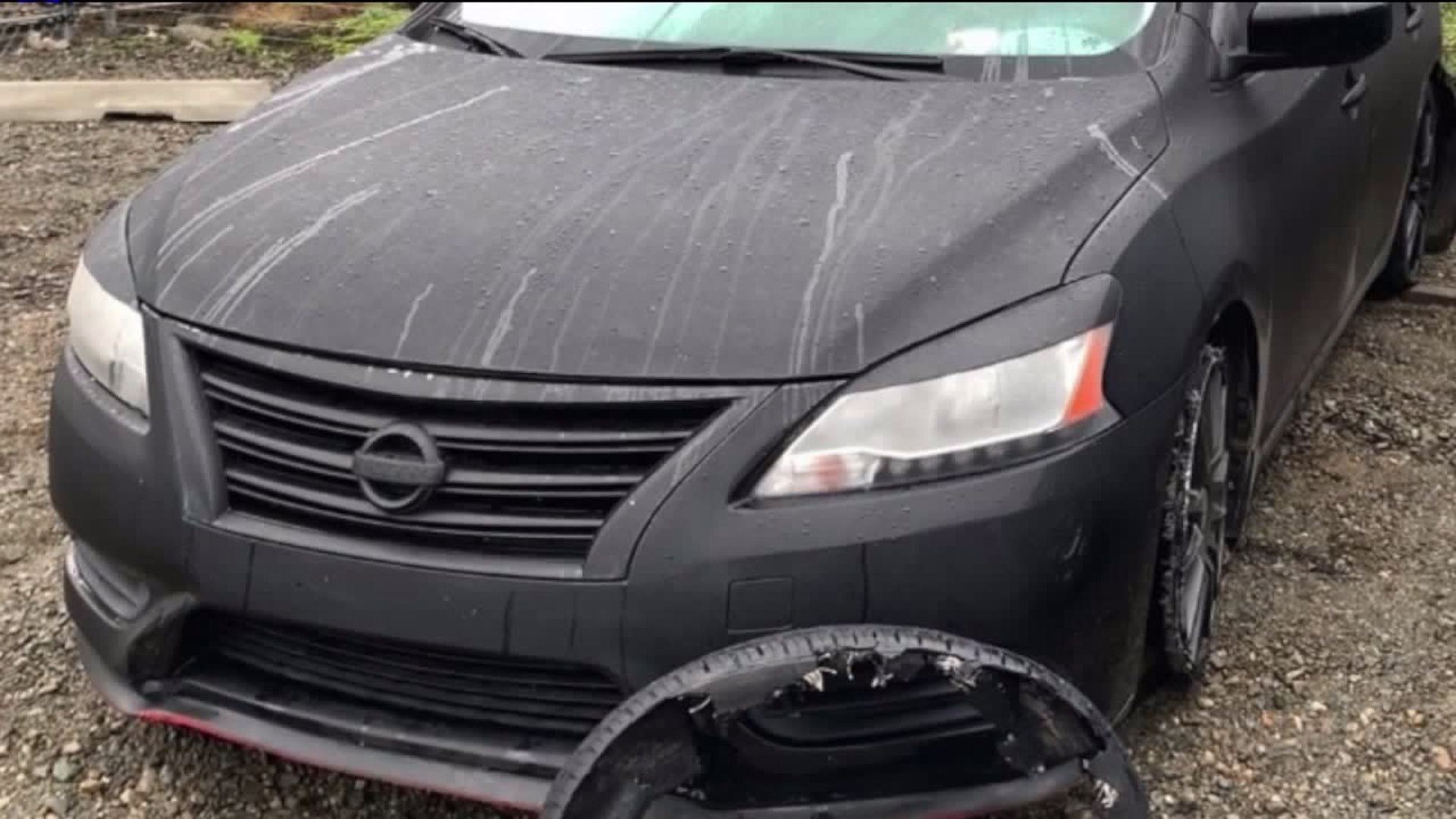 Mans car stolen, damaged in police chase after it was left running to warm up