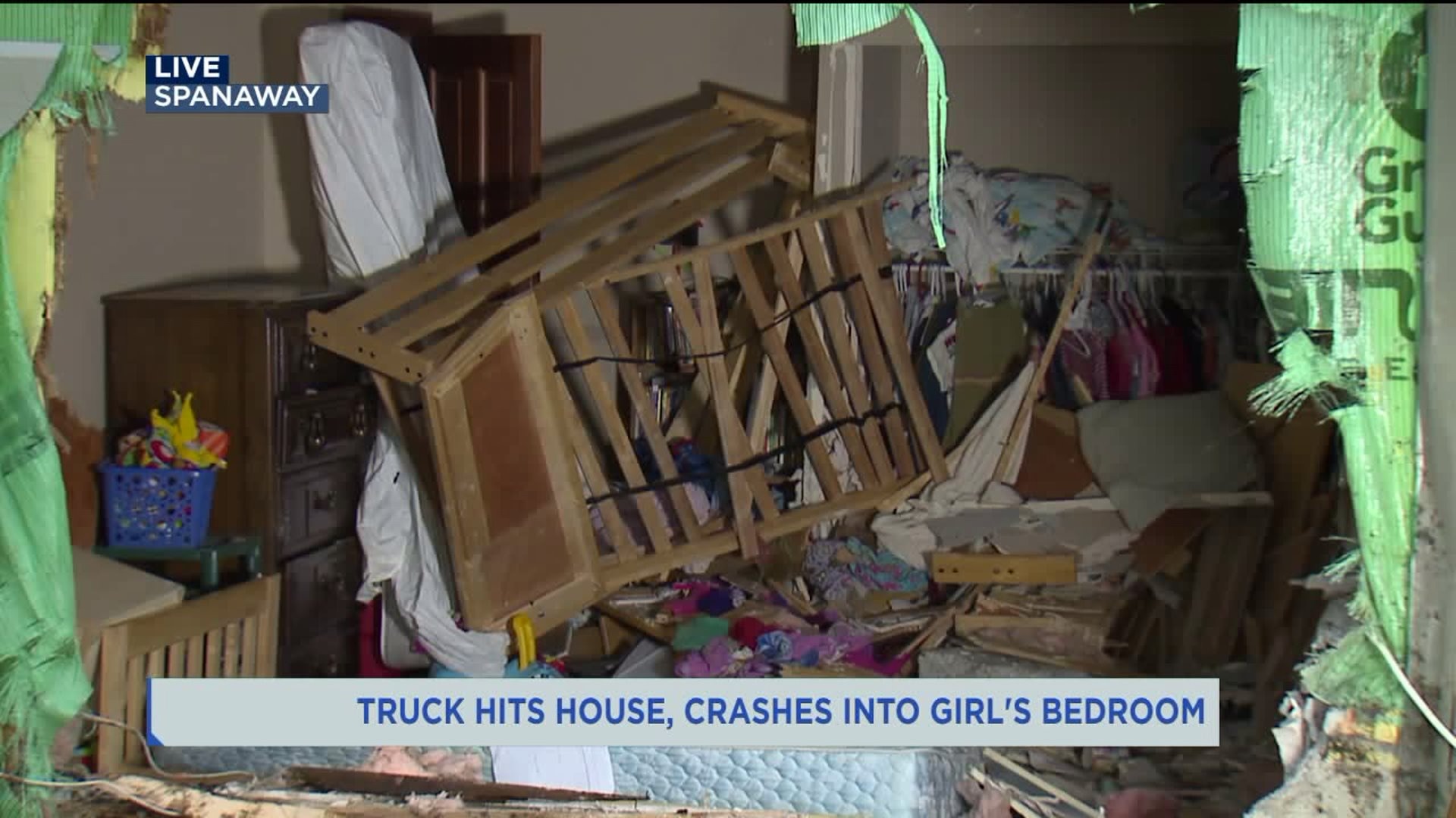 Truck hits home, crashes into girl`s bedroom