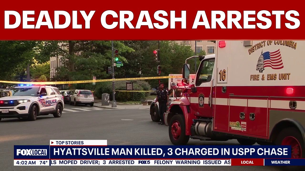 3 arrested in deadly crash near Rock Creek Parkway; moped driver killed | FOX 5 AT 4AM