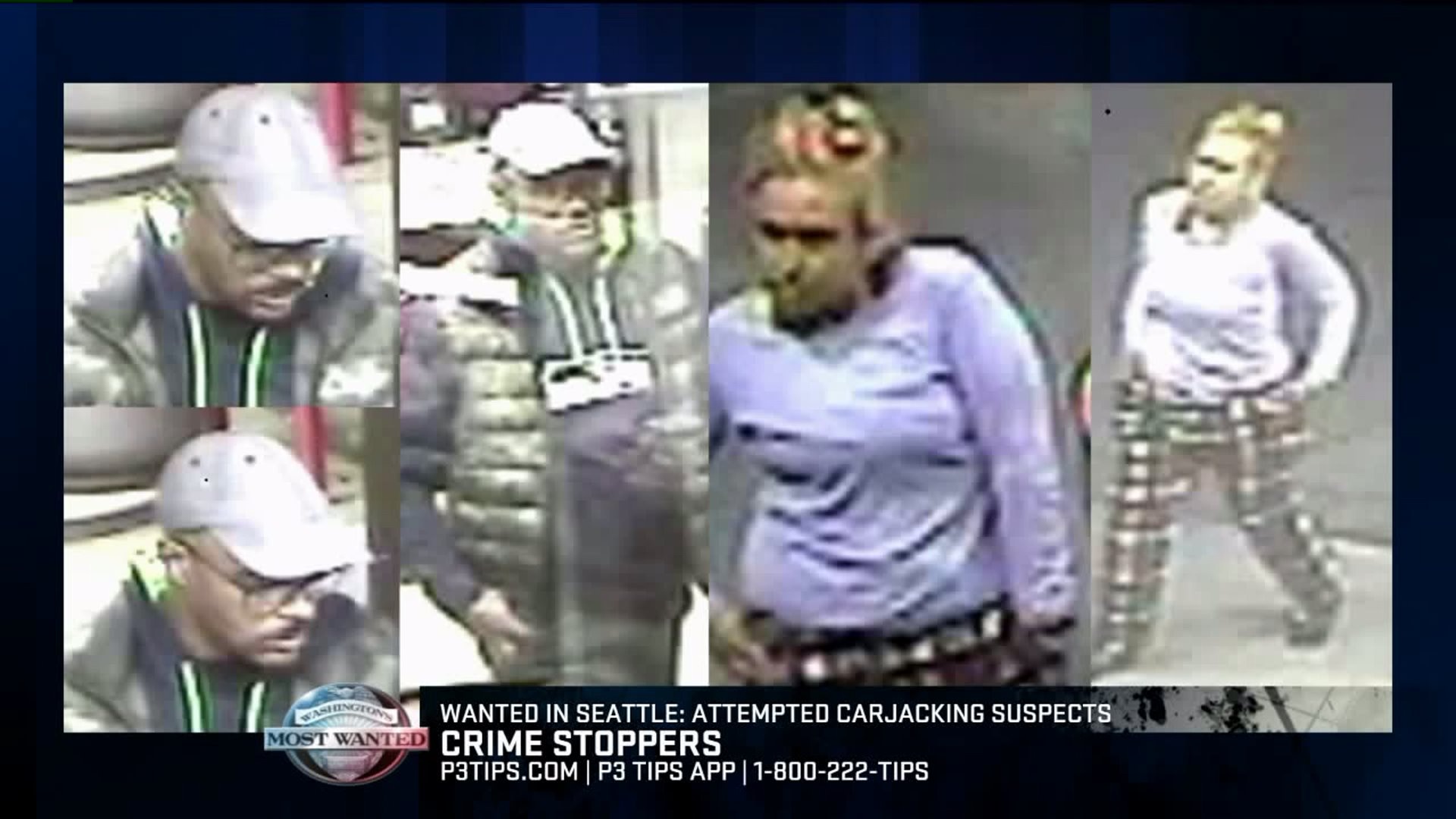Seattle Police seek ID of couple wanted in attempted carjacking at gas station