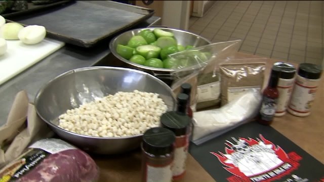 Lots of chili cookin` for a great cause