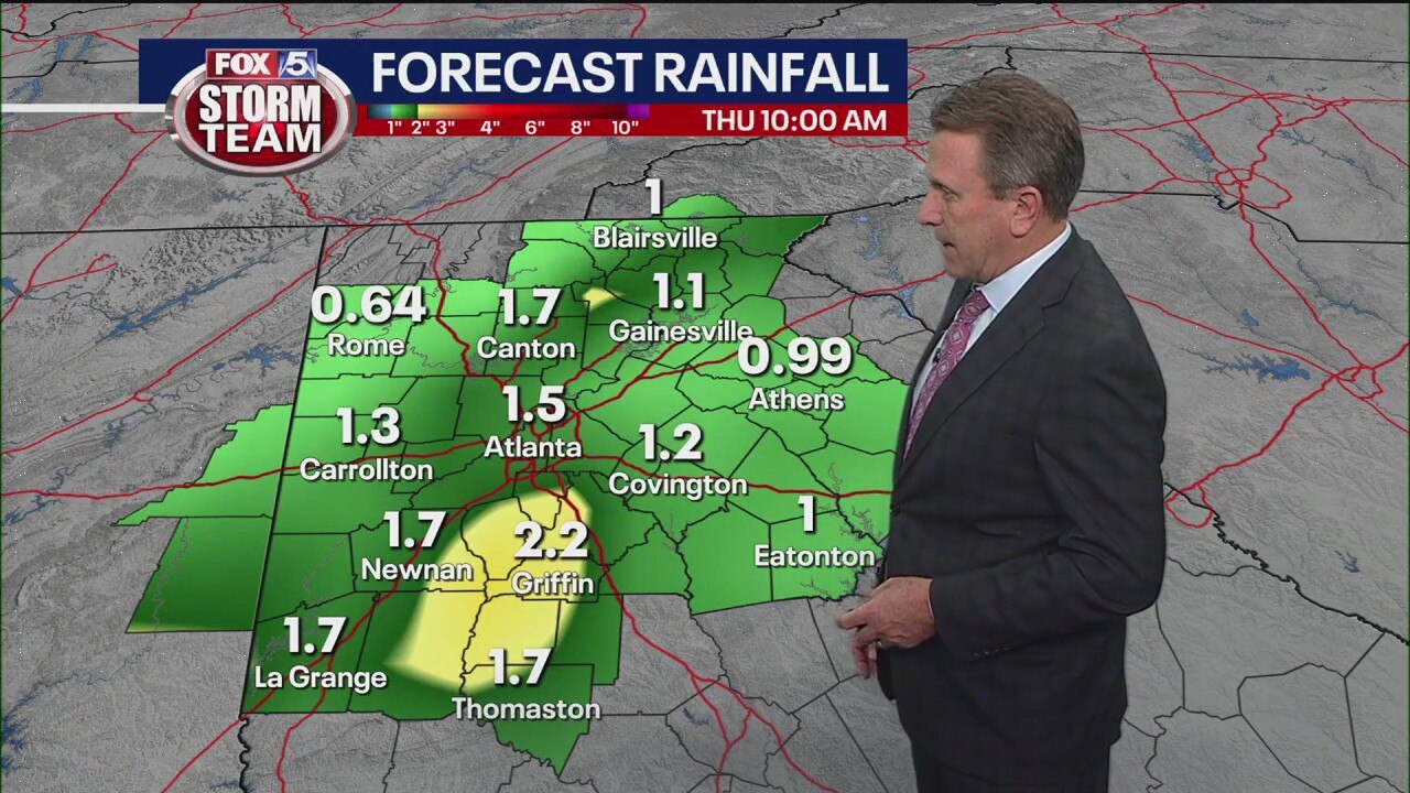 Monday midday weather forecast