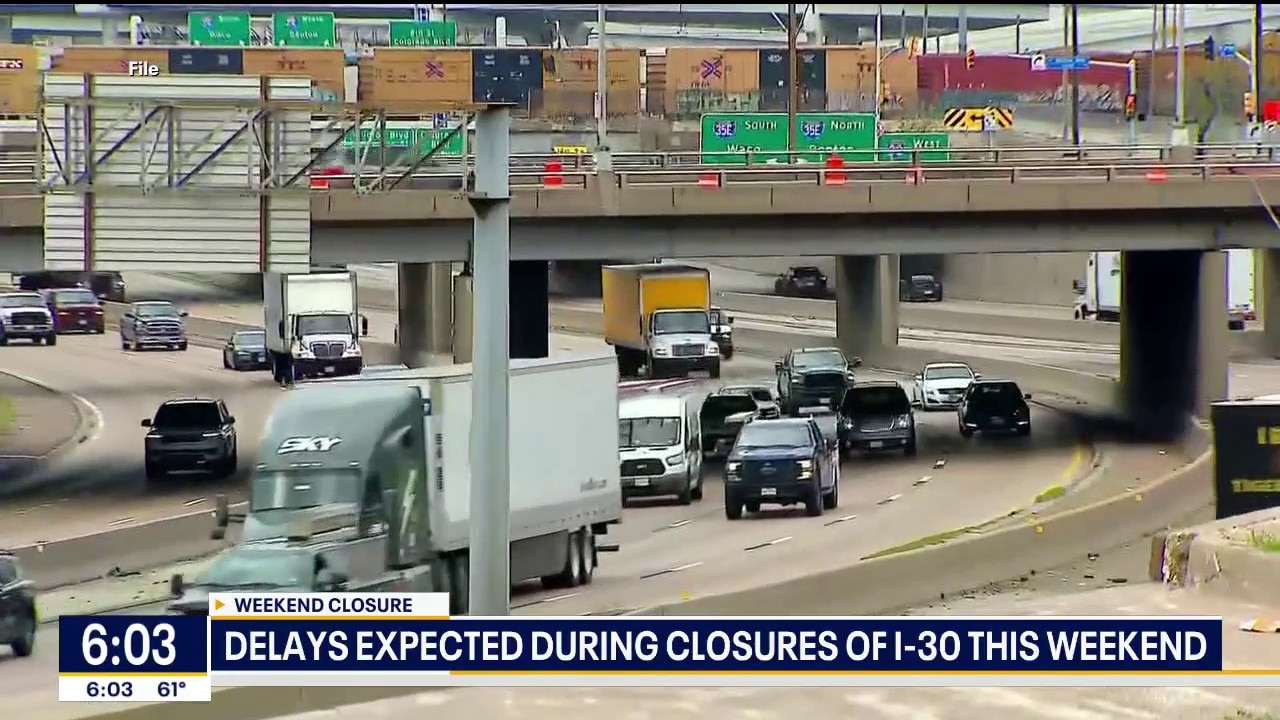 Delays expected during I-30 closures this weekend