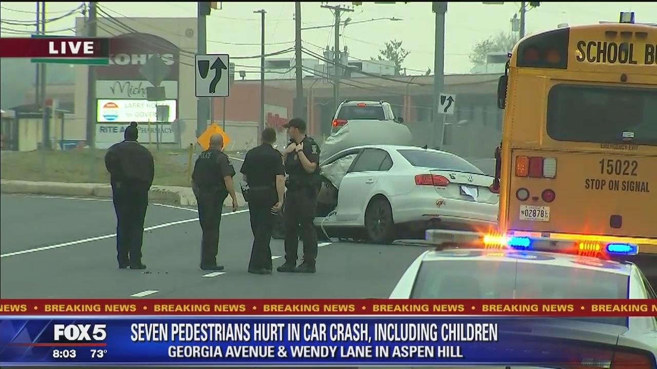 Multiple pedestrians, including juveniles, struck by vehicle in Aspen Hill