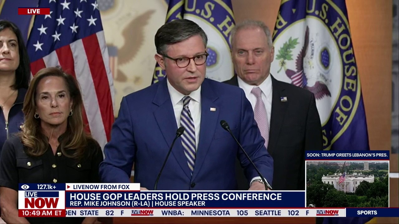 Mike Johnson, House GOP leaders deliver remarks