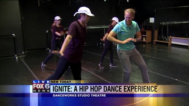 Carl learns some dance moves from Ignite: A Hip Hop Experience