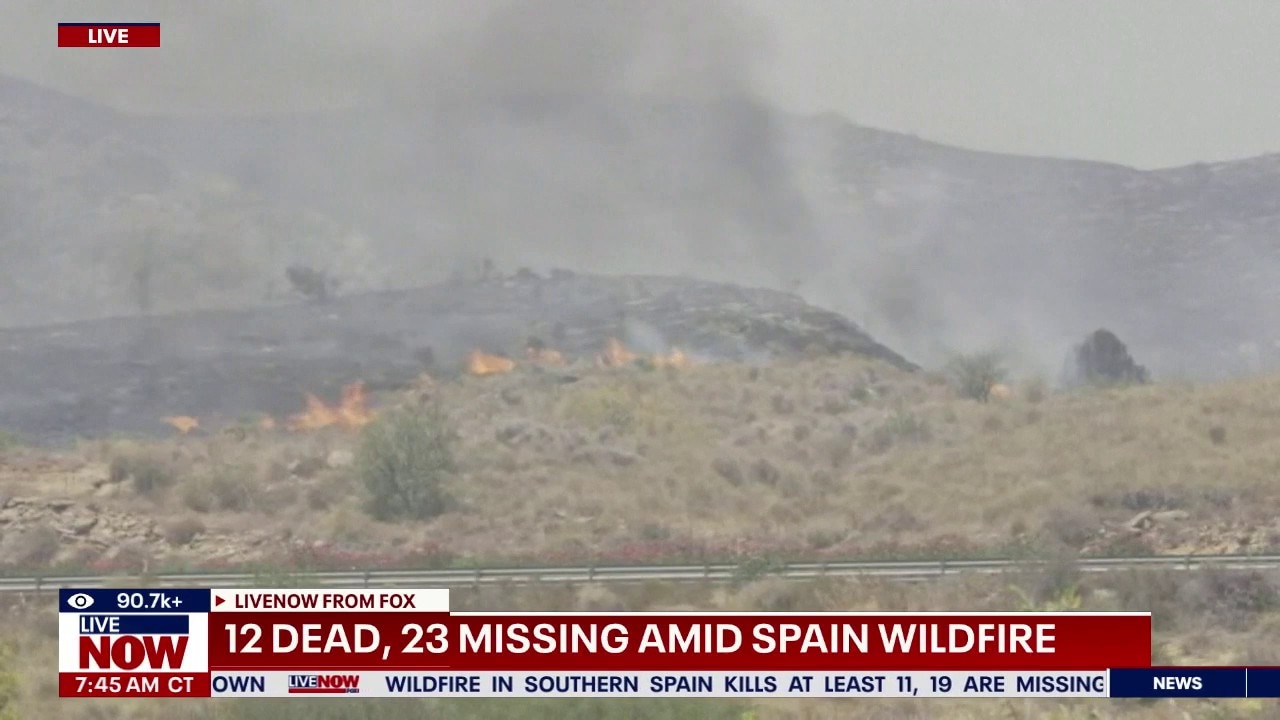 Spain wildfire:12 dead, 23 missing 