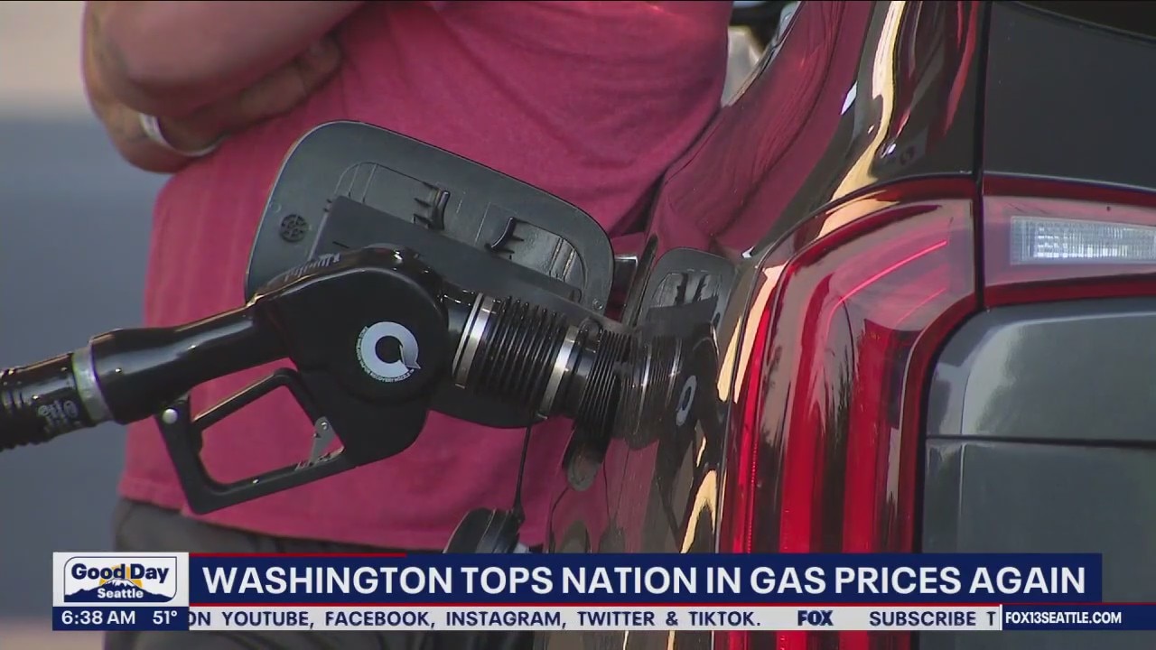 Washington tops nation in gas prices again | FOX 13 Seattle