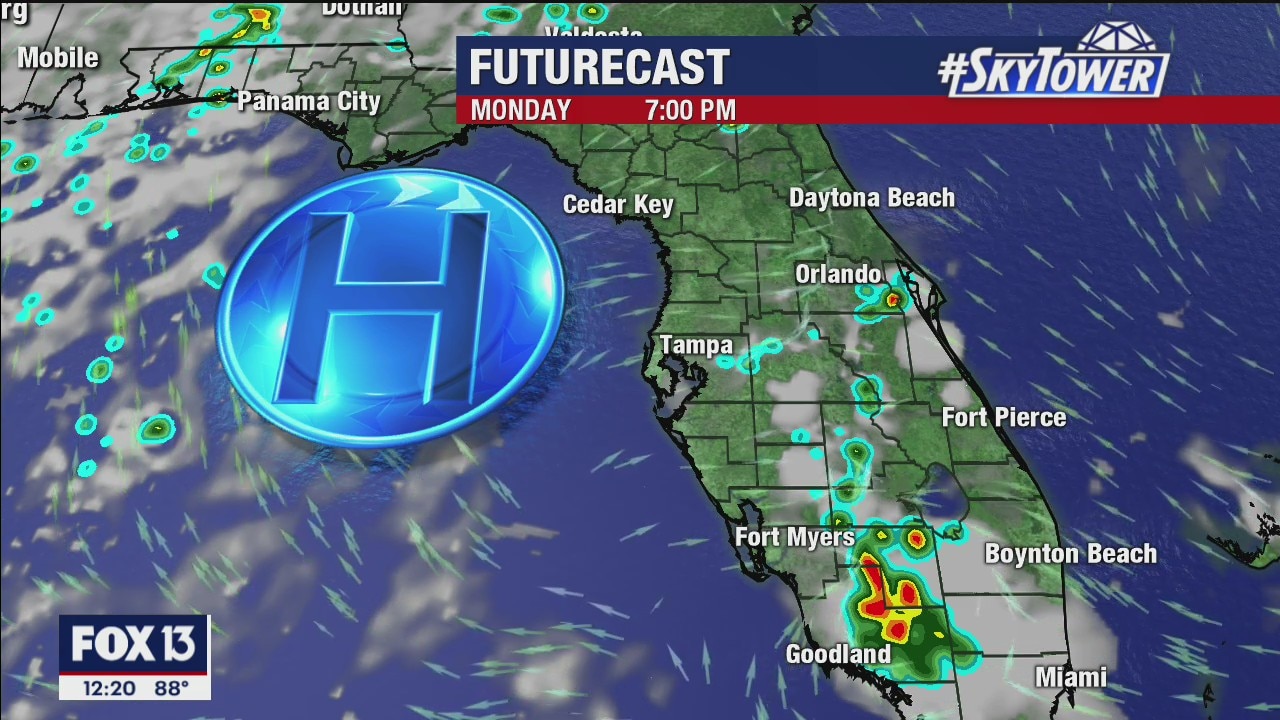 Monday afternoon weathercast