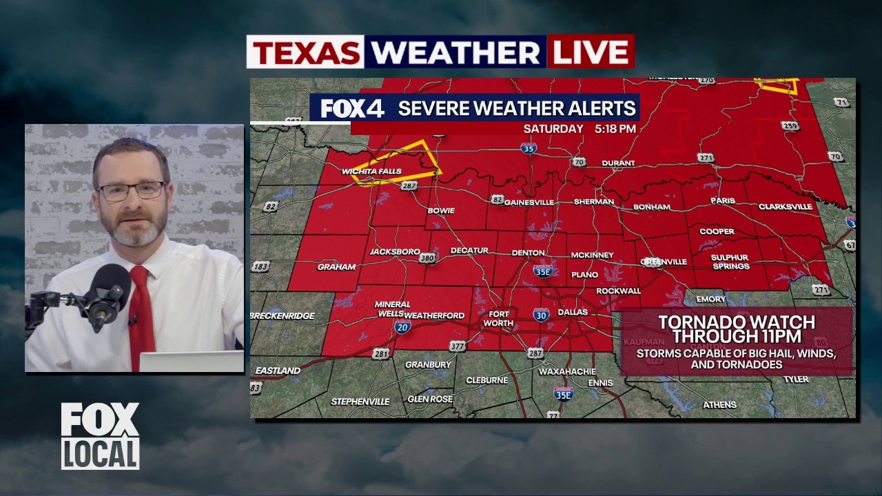 Dallas Severe Weather: Tornado watch until 11 p.m.